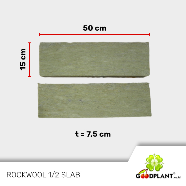 Rockwool Cultilene Slab 1/2 - GOODPLANT | Toko dan Kebun Hidroponik | 0822 2727 3232